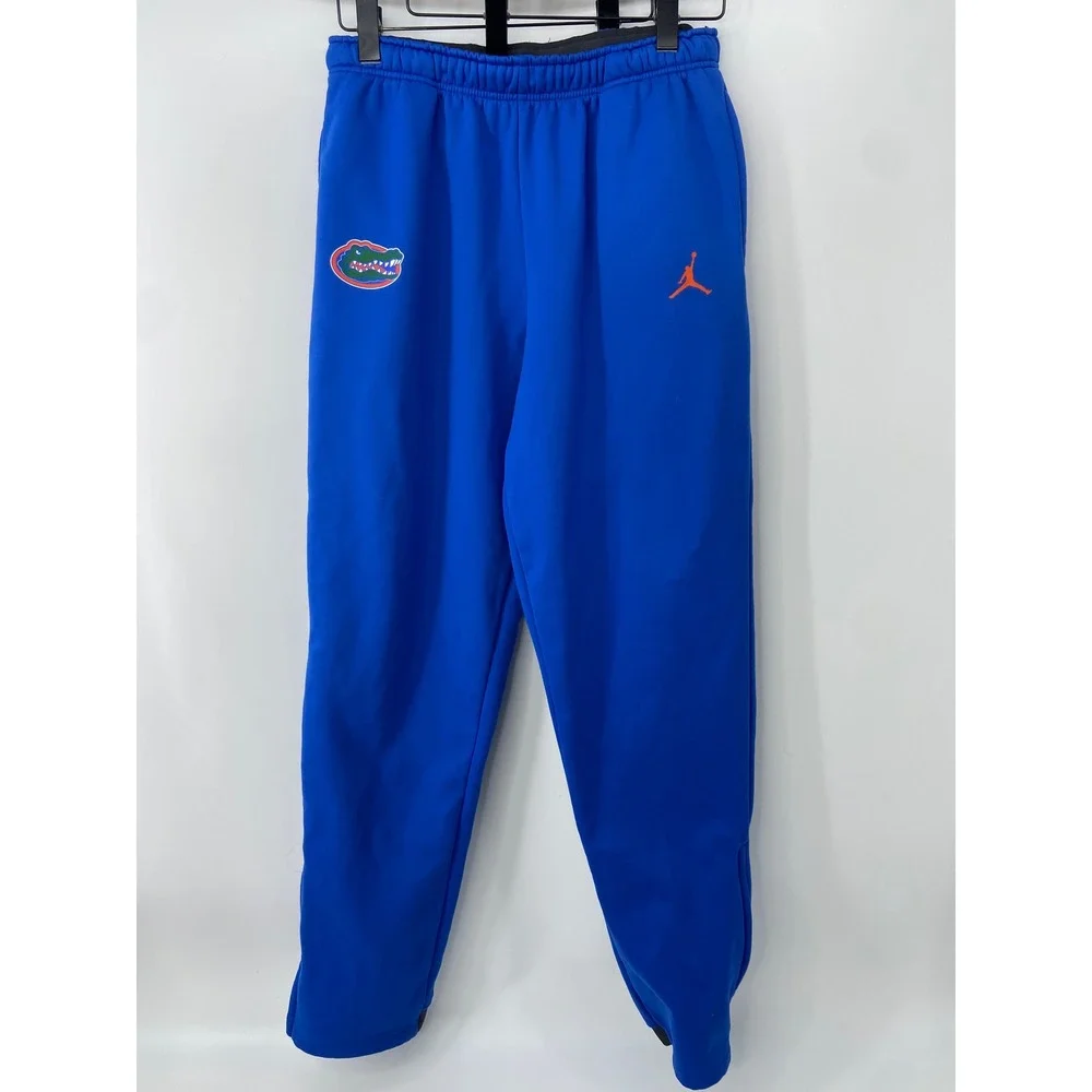 Florida Gators Jordan Sweatpant Men Large Blue Sideline Fleece Jogger Gym Zip UF